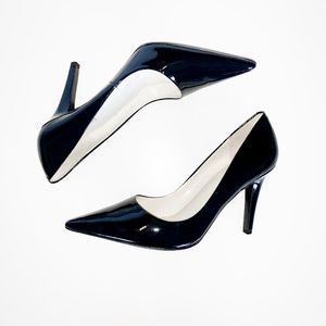 Ralph Lauren Amaya Navy Patent Stiletto Heels 9